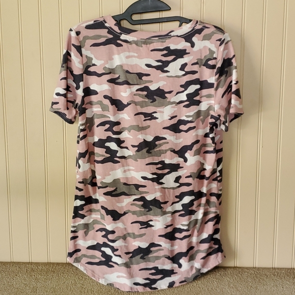 PINK Victoria's Secret tee small camo pink navy - Picture 4 of 6